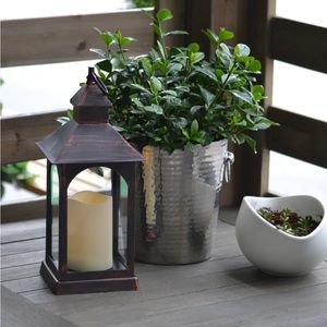 Rustic LED lantern